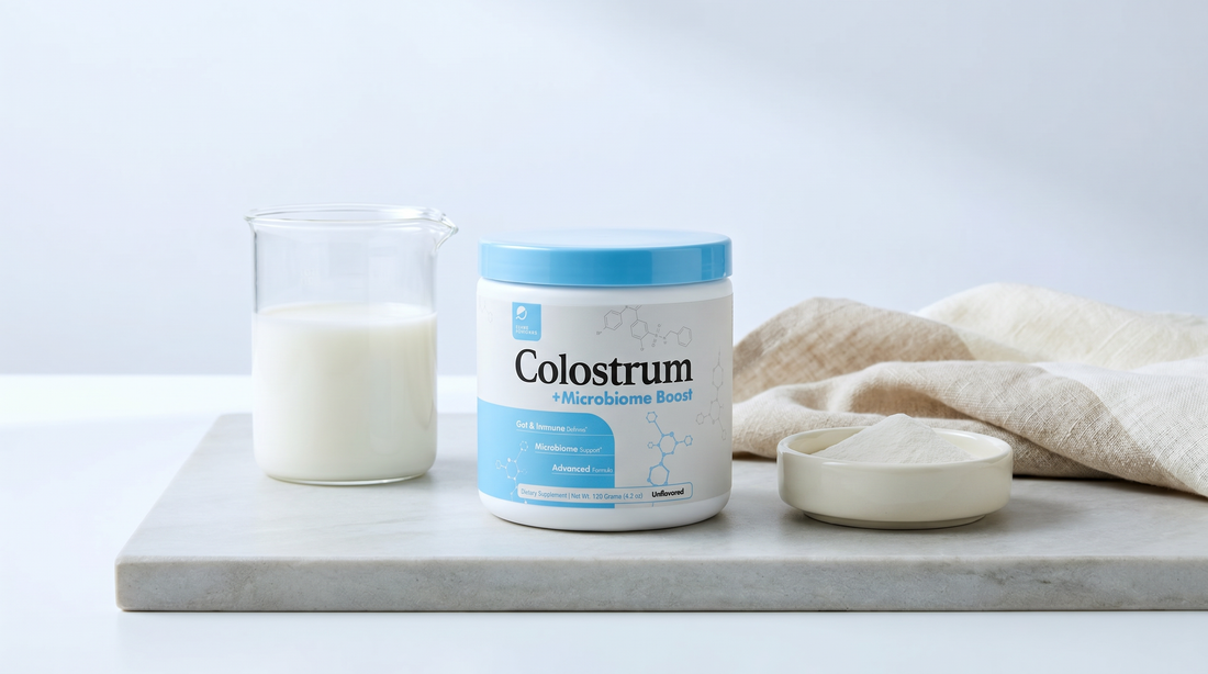 Colostrum + Microbiome Boost for Bioactive Growth Factors, Recovery Support, Gut Health, and Internal Homeostasis