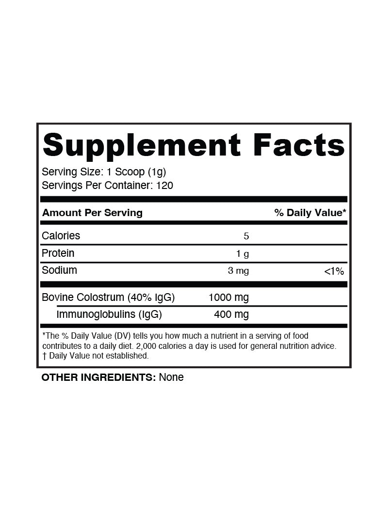 Colostrum Powder (40% IgG)